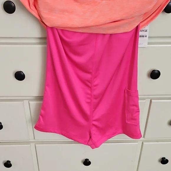 ID Ideology Girls Size XL Sleeveless Workout Athletic Dress Resort Coral Pink - Picture 2 of 5